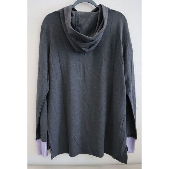 Jambys #161431 Women's Sz S Gray/Lavender MicroModal House Hoodie Pullover - Picture 2 of 11